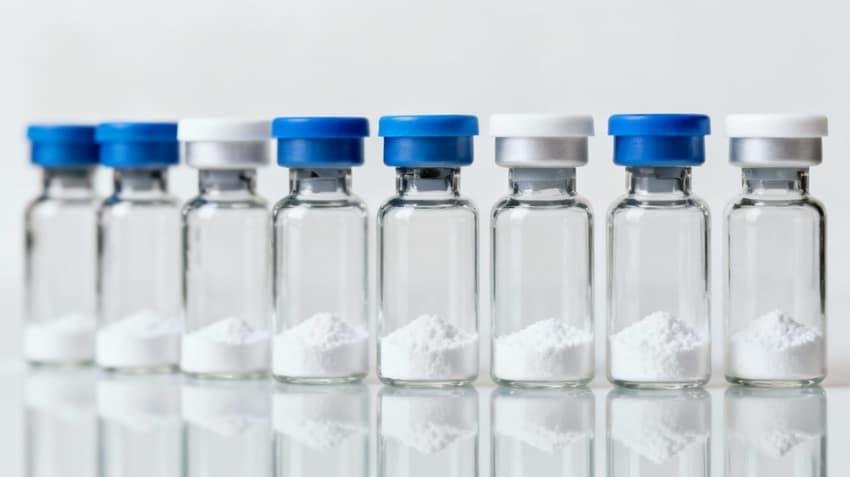 Lyophilised research peptide powder
